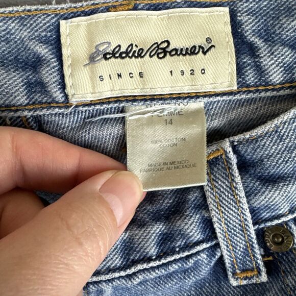 Vtg 90’s Eddie Bauer Mom Jeans Women's 14 High Rise Loose Fit 100% Cotton (1152) - Picture 3 of 14